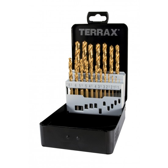 19PCE HSS JOBBER DRILL BIT SET TERRAX