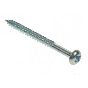 Zinc Round Head Woodscrew 3.5 & 4mm